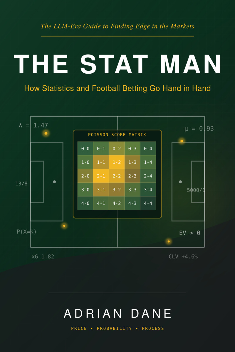 The Stat Man: How Statistics and Football Betting Go Hand in Hand by Adrian Dane, book cover