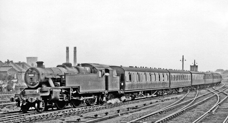 A local shuttle train from Euston at Wembley Central on Cup Final day