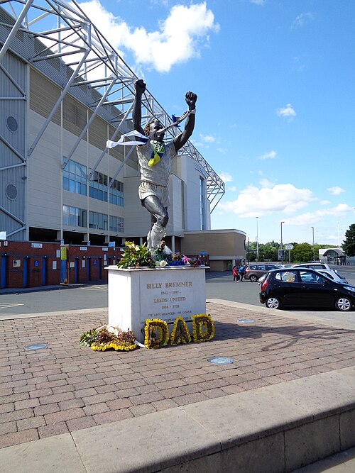 The Billy Bremner statue outside Elland Road