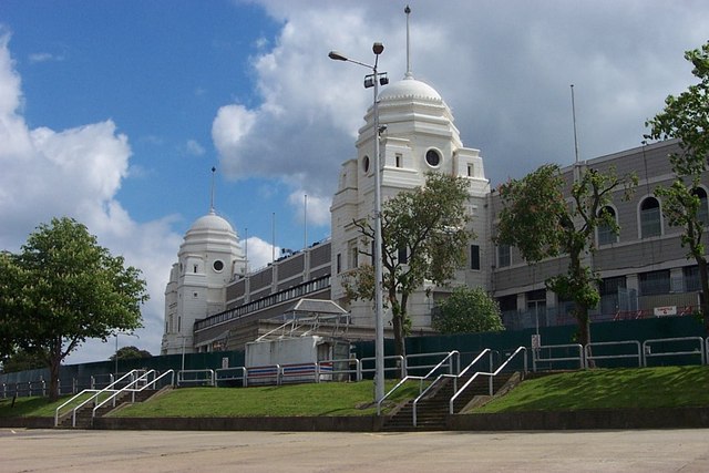 The twin towers of the original Wembley Stadium