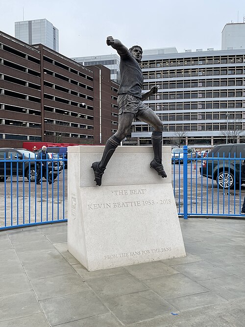 The statue of Kevin Beattie at Portman Road