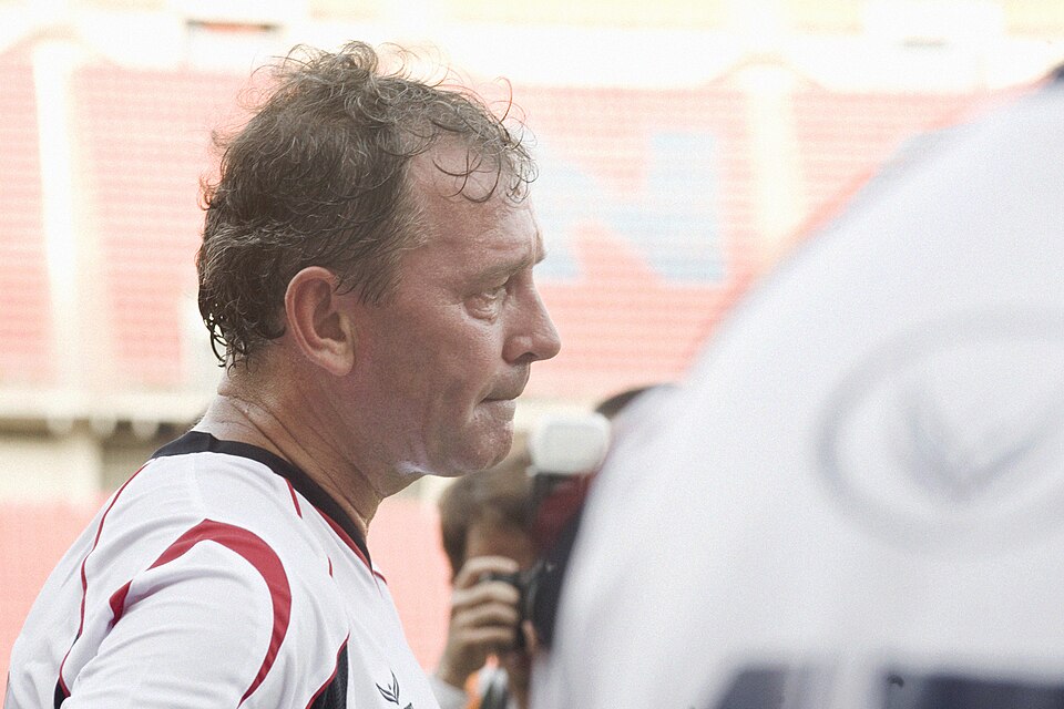 Bryan Robson at a football event in Thailand