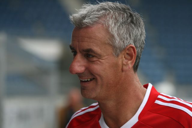 Ian Rush playing in a Liverpool Legends match