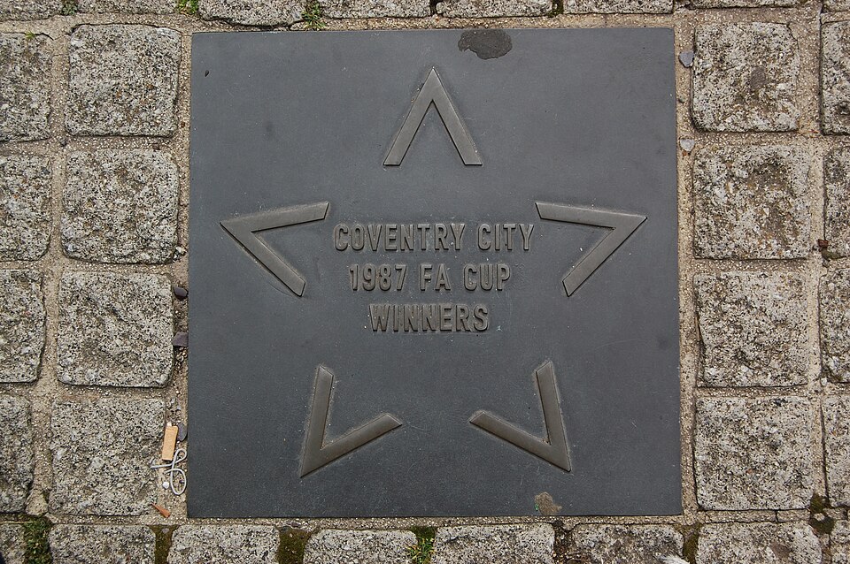 Coventry Walk of Fame plaque for the 1987 FA Cup winners