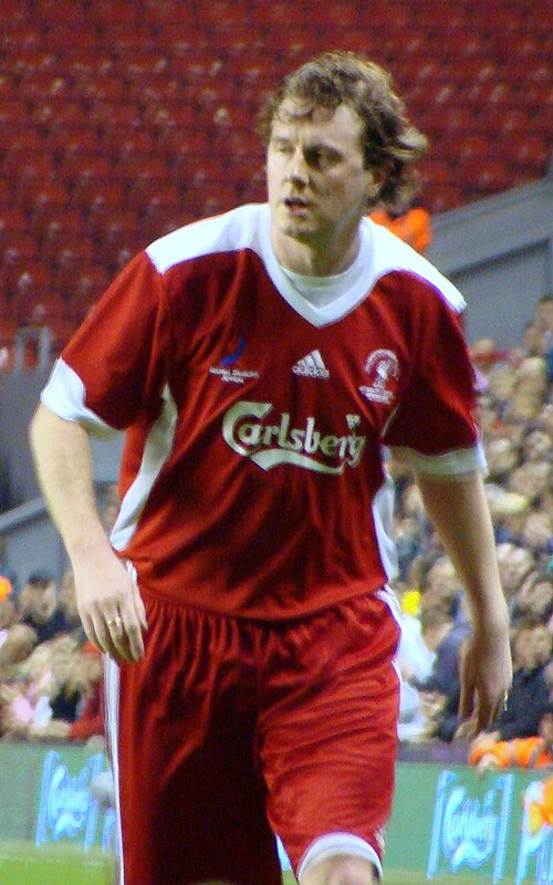 Steve McManaman at a memorial football match