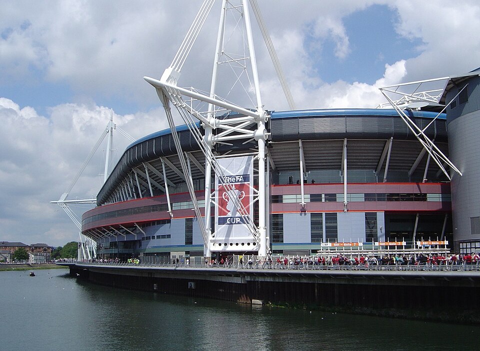 The Millennium Stadium in Cardiff seen from outside