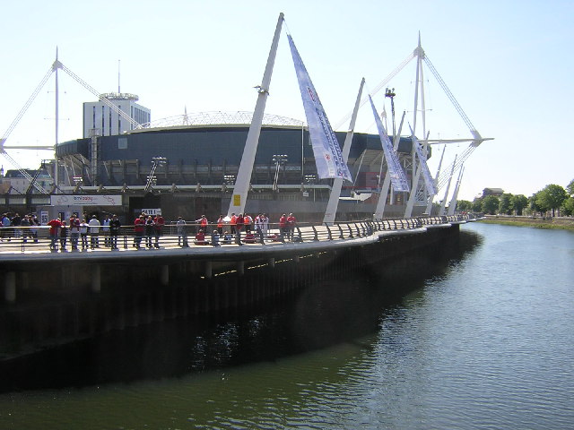The Millennium Stadium in Cardiff seen from outside