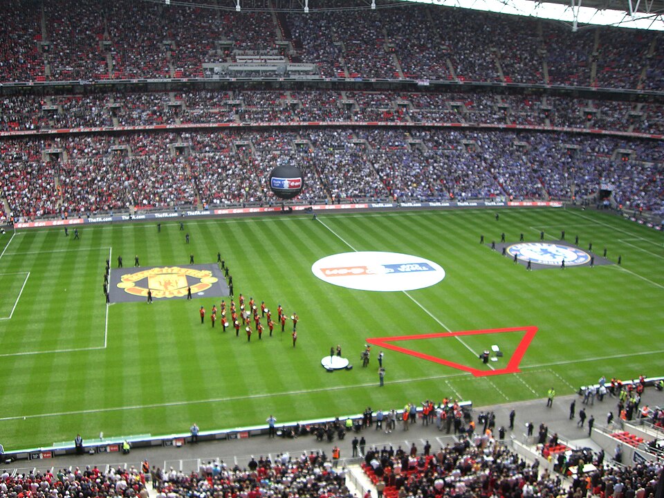 The new Wembley Stadium on the day of its first FA Cup final