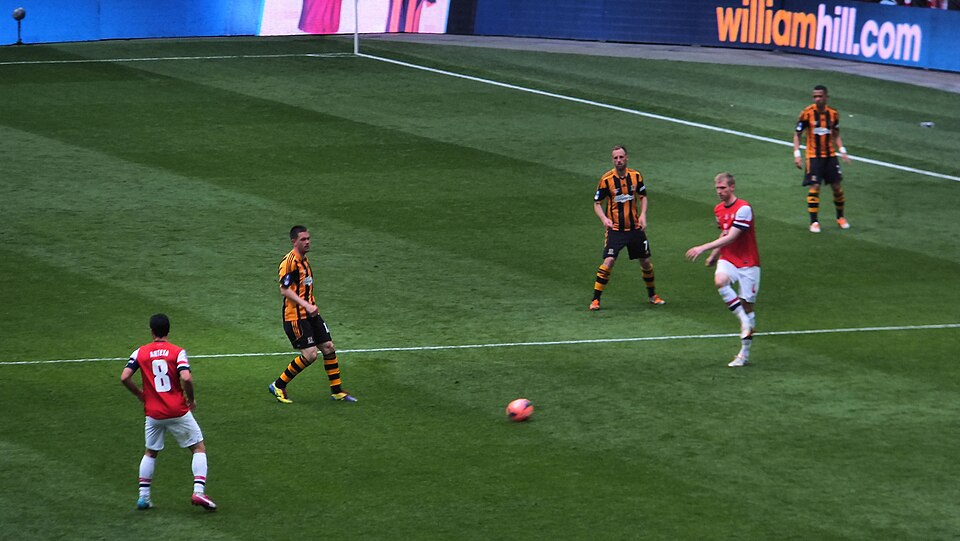 Match action during the 2014 FA Cup final between Arsenal and Hull City