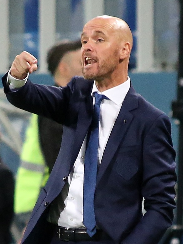 Erik ten Hag on the touchline