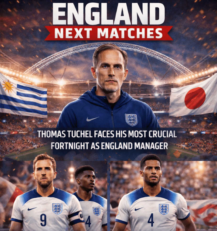 England football matches announcement poster