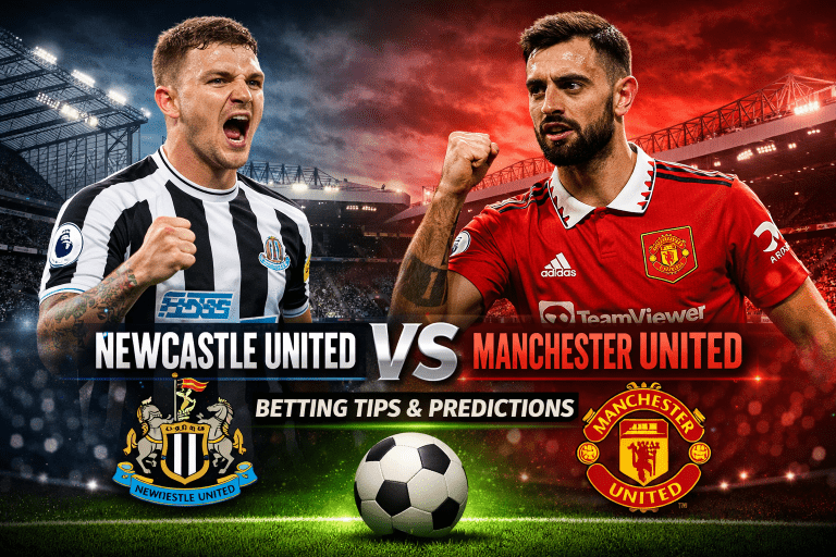 Football match between Newcastle and Manchester