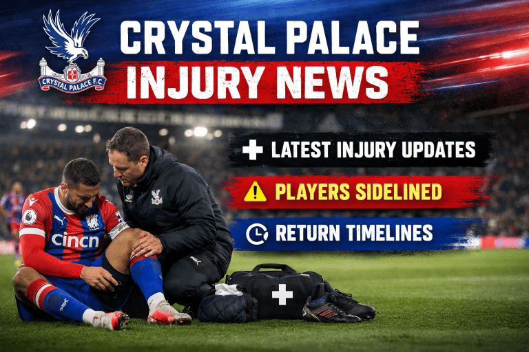 Crystal Palace Injury News: Who’s Out, Doubtful & Return Dates