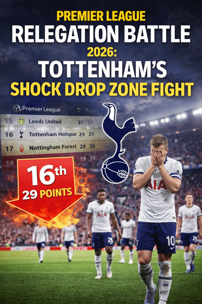 Premier League relegation battle graphic